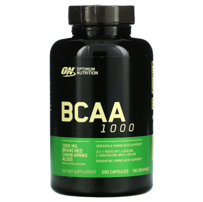 Optimum Nutrition BCAA 1000, 200 капсул фото 1