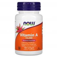 NOW Vitamin A 10000 МЕ, 100 softgels
