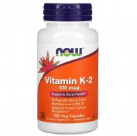 NOW Витамин K2, 100 мкг, 100 капсул