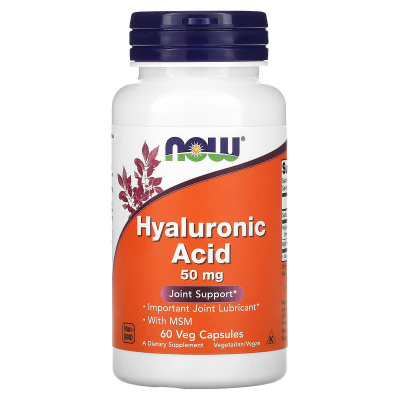 NOW Hyaluronic Acid 50 мг 60 капсул фото 1