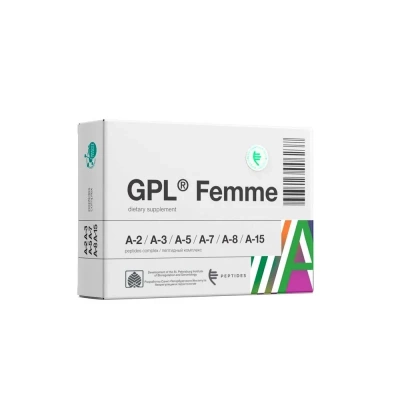 GPL® FEMME: КОМПЛЕКСНЫЙ ГЕРОПРОТЕКТОР ДЛЯ ЖЕНЩИН НА ОСНОВЕ НАТУРАЛЬНЫХ ПЕПТИДОВ фото 1