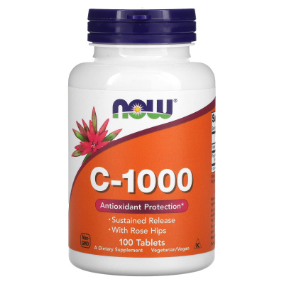 Now Foods витамин C 1000, 100 таблеток фото 1